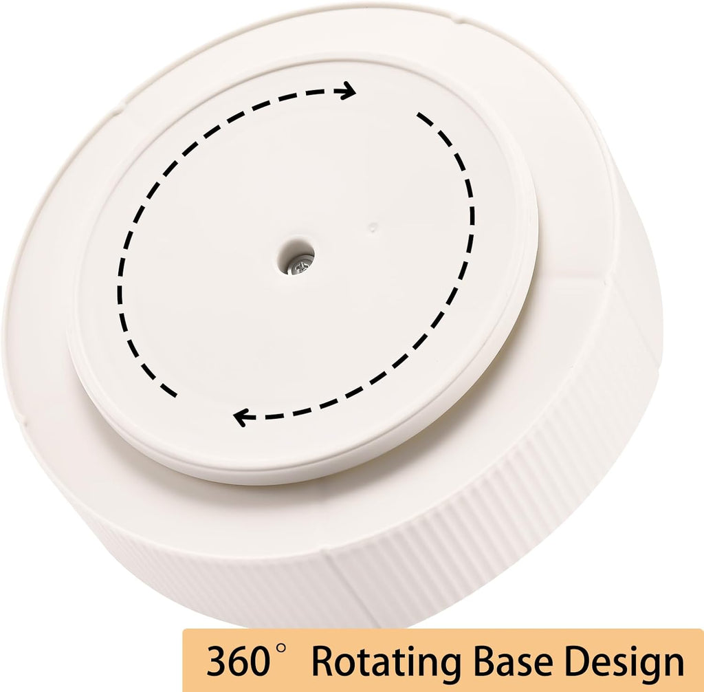 Rotating Desk Organizer, 360° Rotating Pencil Pen Holder for Desk, Desk Organizers and Accessories with 11 Slots Pencil Organizer, Art Supply Storage Box Caddy for Office (Beige)