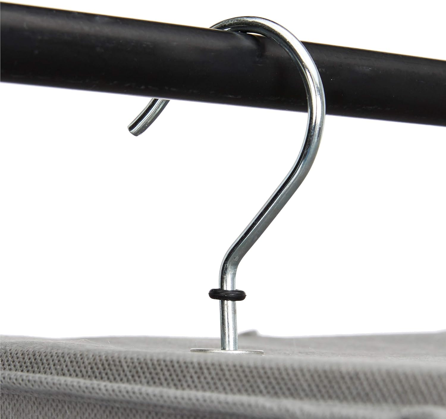 Amazon Basics 6-Tier Hanging Closet Shelf Organizer With Pockets, 8.5" D x 12" W x 9" H, Grey